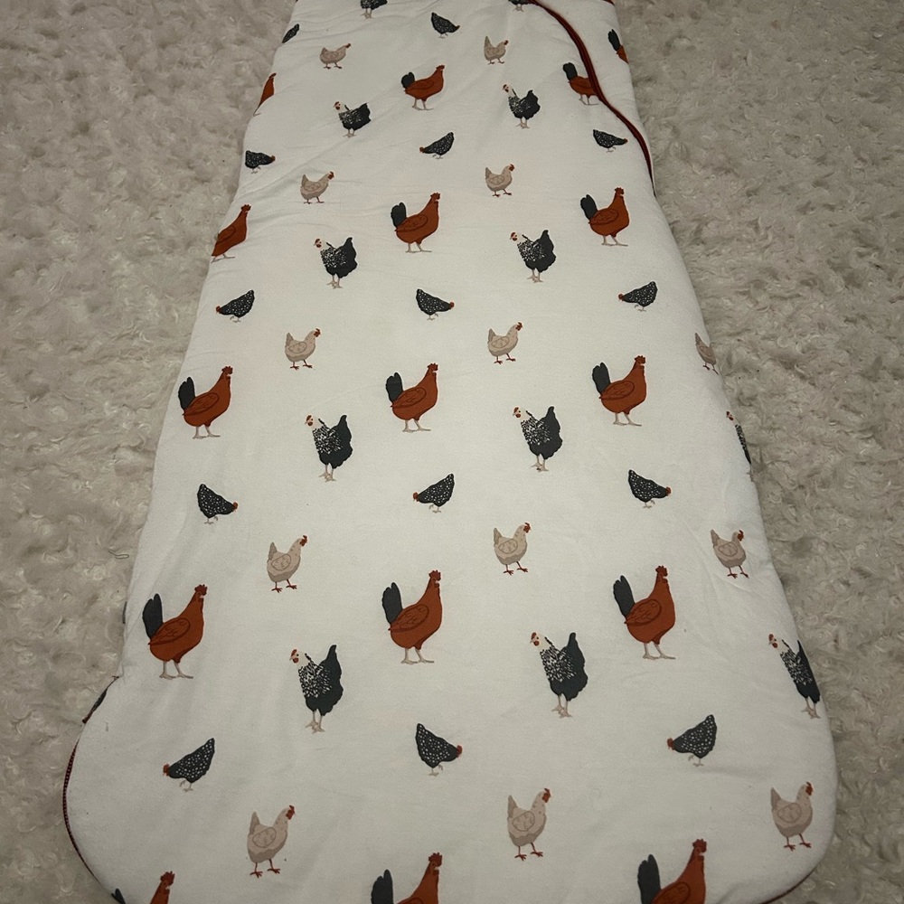 Kyte BABY Chicken Print Sleep Sack - White and Brown
